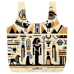 Egypt Pyramids Nature Desert Full Print Recycle Bag (xl) by Proyonanggan