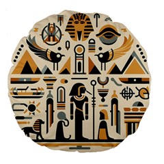 Egypt Pyramids Nature Desert Large 18  Premium Flano Round Cushions by Proyonanggan