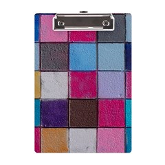 Tile, Colorful, Squares, Texture A5 Acrylic Clipboard