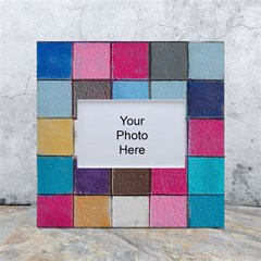 Tile, Colorful, Squares, Texture White Box Photo Frame 4  X 6  by nateshop