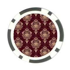 Vintage Floral Pattern, Purple Vintage Poker Chip Card Guard (10 Pack) by nateshop