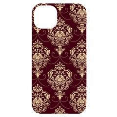 Vintage Floral Pattern, Purple Vintage Iphone 14 Plus Black Uv Print Case by nateshop