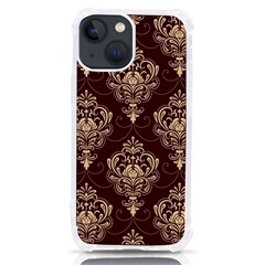 Vintage Floral Pattern, Purple Vintage Iphone 13 Mini Tpu Uv Print Case by nateshop