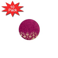 Vintage Pink Texture, Floral Design, Floral Texture Patterns, 1  Mini Magnet (10 Pack) 