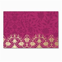 Vintage Pink Texture, Floral Design, Floral Texture Patterns, Postcard 4 x 6  (pkg Of 10) by nateshop