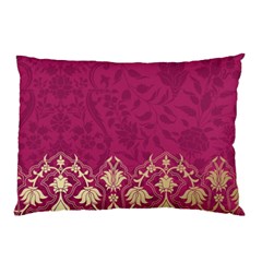 Vintage Pink Texture, Floral Design, Floral Texture Patterns, Pillow Case by nateshop