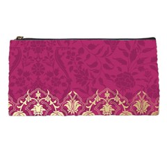 Vintage Pink Texture, Floral Design, Floral Texture Patterns, Pencil Case by nateshop