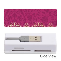 Vintage Pink Texture, Floral Design, Floral Texture Patterns, Memory Card Reader (stick) by nateshop