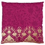 Vintage Pink Texture, Floral Design, Floral Texture Patterns, Large Cushion Case (One Side) Front