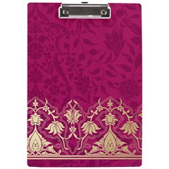 Vintage Pink Texture, Floral Design, Floral Texture Patterns, A4 Acrylic Clipboard by nateshop