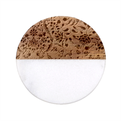 Vintage Pink Texture, Floral Design, Floral Texture Patterns, Classic Marble Wood Coaster (round) 