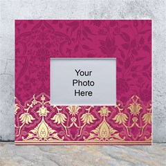 Vintage Pink Texture, Floral Design, Floral Texture Patterns, White Wall Photo Frame 5  X 7  by nateshop