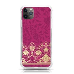 Vintage Pink Texture, Floral Design, Floral Texture Patterns, Iphone 11 Pro Max 6 5 Inch Tpu Uv Print Case by nateshop