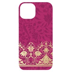 Vintage Pink Texture, Floral Design, Floral Texture Patterns, Iphone 14 Black Uv Print Case by nateshop