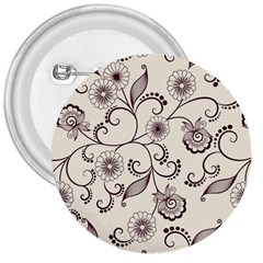 Violet Vintage Background, Floral Ornaments, Floral Patterns 3  Buttons by nateshop