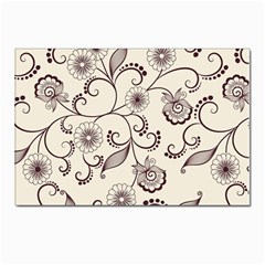 Violet Vintage Background, Floral Ornaments, Floral Patterns Postcard 4 x 6  (pkg Of 10) by nateshop