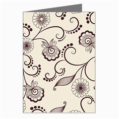 Violet Vintage Background, Floral Ornaments, Floral Patterns Greeting Card