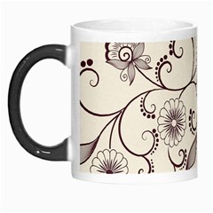 Violet Vintage Background, Floral Ornaments, Floral Patterns Morph Mug by nateshop