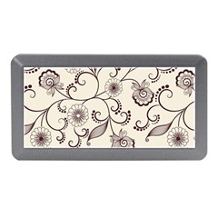 Violet Vintage Background, Floral Ornaments, Floral Patterns Memory Card Reader (mini) by nateshop