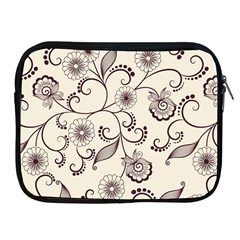 Violet Vintage Background, Floral Ornaments, Floral Patterns Apple Ipad 2/3/4 Zipper Cases by nateshop