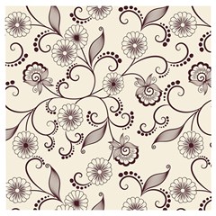 Violet Vintage Background, Floral Ornaments, Floral Patterns Wooden Puzzle Square by nateshop