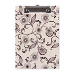 Violet Vintage Background, Floral Ornaments, Floral Patterns A5 Acrylic Clipboard Front