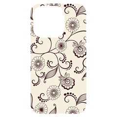 Violet Vintage Background, Floral Ornaments, Floral Patterns Iphone 14 Pro Black Uv Print Case by nateshop