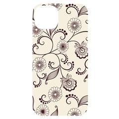 Violet Vintage Background, Floral Ornaments, Floral Patterns Iphone 14 Plus Black Uv Print Case by nateshop