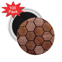 Wooden Triangles Texture, Wooden ,texture, Wooden 2 25  Magnets (100 Pack)  by nateshop