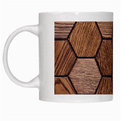 Wooden Triangles Texture, Wooden ,texture, Wooden White Mug by nateshop