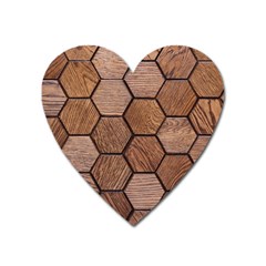 Wooden Triangles Texture, Wooden ,texture, Wooden Heart Magnet by nateshop