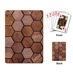 Wooden Triangles Texture, Wooden ,texture, Wooden Playing Cards Single Design (rectangle)