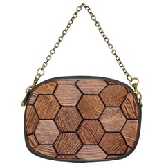 Wooden Triangles Texture, Wooden ,texture, Wooden Chain Purse (two Sides)