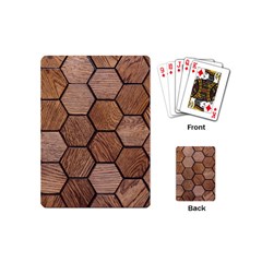 Wooden Triangles Texture, Wooden ,texture, Wooden Playing Cards Single Design (mini)