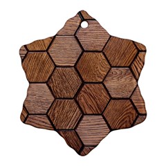 Wooden Triangles Texture, Wooden ,texture, Wooden Snowflake Ornament (two Sides)