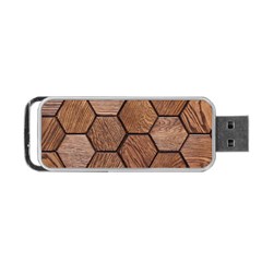 Wooden Triangles Texture, Wooden ,texture, Wooden Portable Usb Flash (one Side) by nateshop