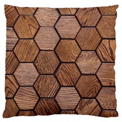 Wooden Triangles Texture, Wooden ,texture, Wooden Standard Premium Plush Fleece Cushion Case (one Side) by nateshop