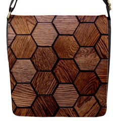 Wooden Triangles Texture, Wooden ,texture, Wooden Flap Closure Messenger Bag (s) by nateshop