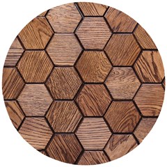 Wooden Triangles Texture, Wooden ,texture, Wooden Wooden Puzzle Round by nateshop