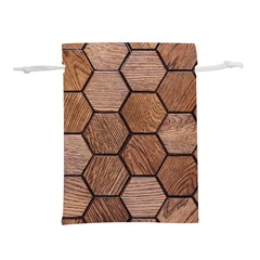 Wooden Triangles Texture, Wooden ,texture, Wooden Lightweight Drawstring Pouch (m) by nateshop