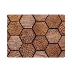 Wooden Triangles Texture, Wooden ,texture, Wooden Premium Plush Fleece Blanket (mini)