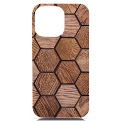 Wooden Triangles Texture, Wooden ,texture, Wooden Iphone 14 Pro Max Black Uv Print Case by nateshop