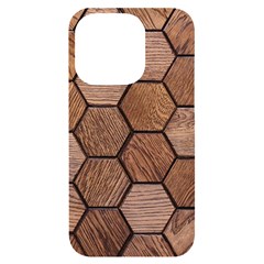 Wooden Triangles Texture, Wooden ,texture, Wooden Iphone 14 Pro Black Uv Print Case by nateshop