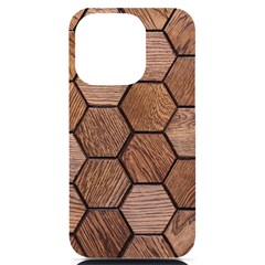 Wooden Triangles Texture, Wooden ,texture, Wooden Iphone 14 Pro Black Uv Print Case by nateshop