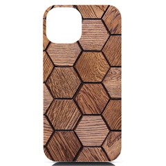 Wooden Triangles Texture, Wooden ,texture, Wooden Iphone 14 Black Uv Print Case by nateshop