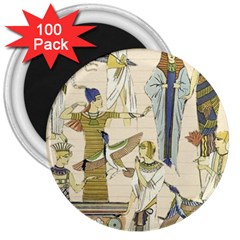 Egyptian Paper Woman Dress Design 3  Magnets (100 pack)