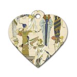 Egyptian Paper Woman Dress Design Dog Tag Heart (One Side) Front