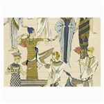 Egyptian Paper Woman Dress Design Large Glasses Cloth Front