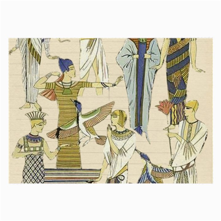 Egyptian Paper Woman Dress Design Large Glasses Cloth