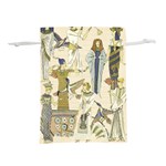 Egyptian Paper Woman Dress Design Lightweight Drawstring Pouch (L) Front